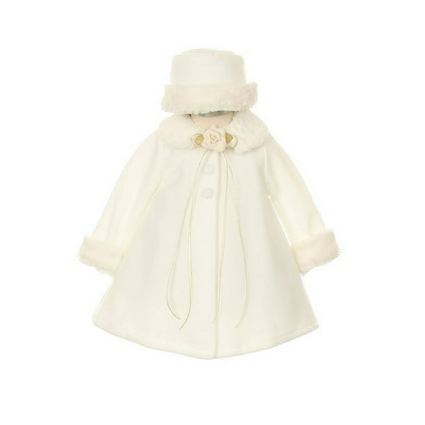 Kids Girls Cloak Faux Fur Coat Fleece Short Jacket Princess Dress Cover Infant